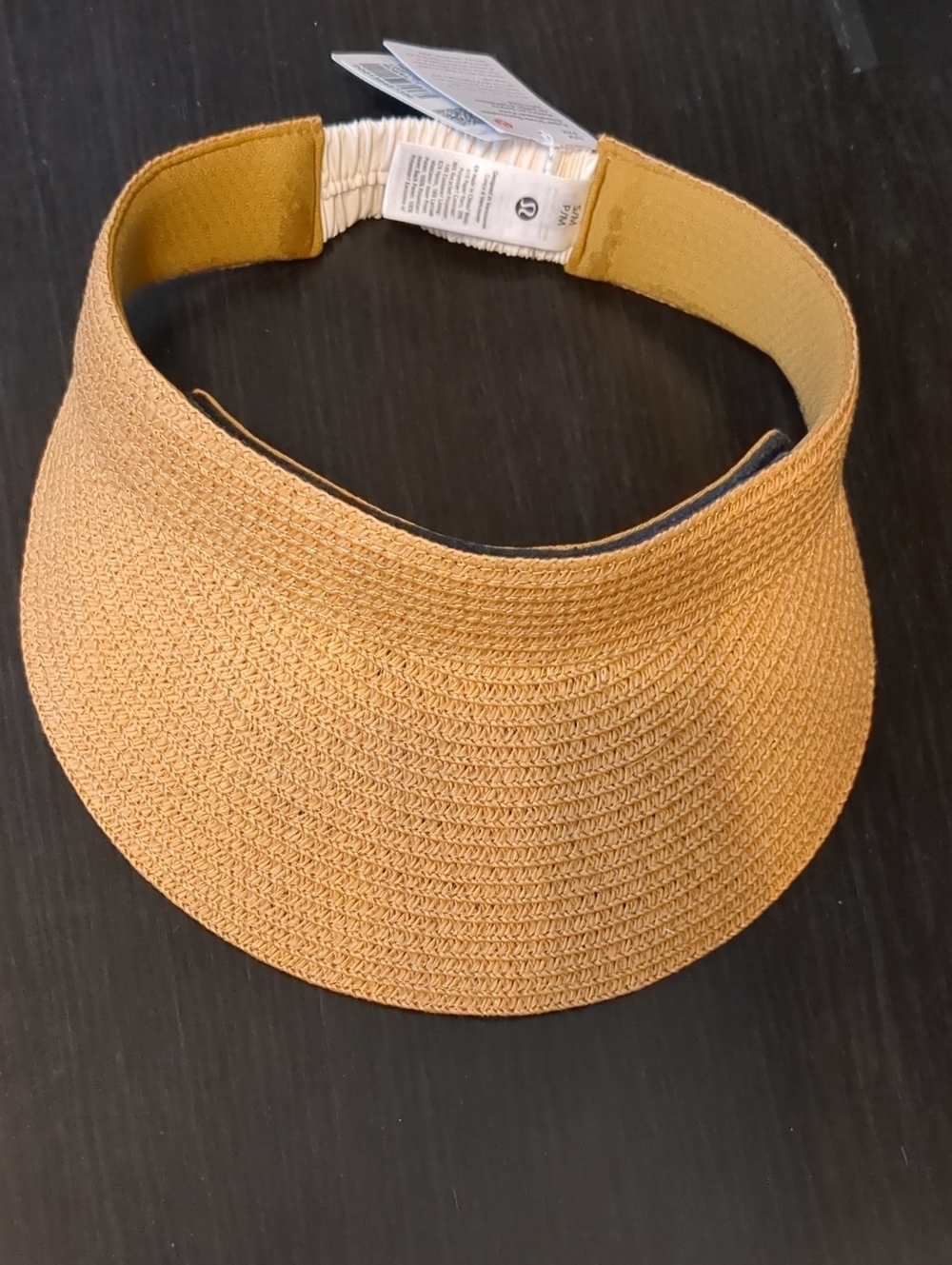 Nwt Lululemon Women’s Tan Sun Visor - Paper Straw Visor S/M Removable Sweatband